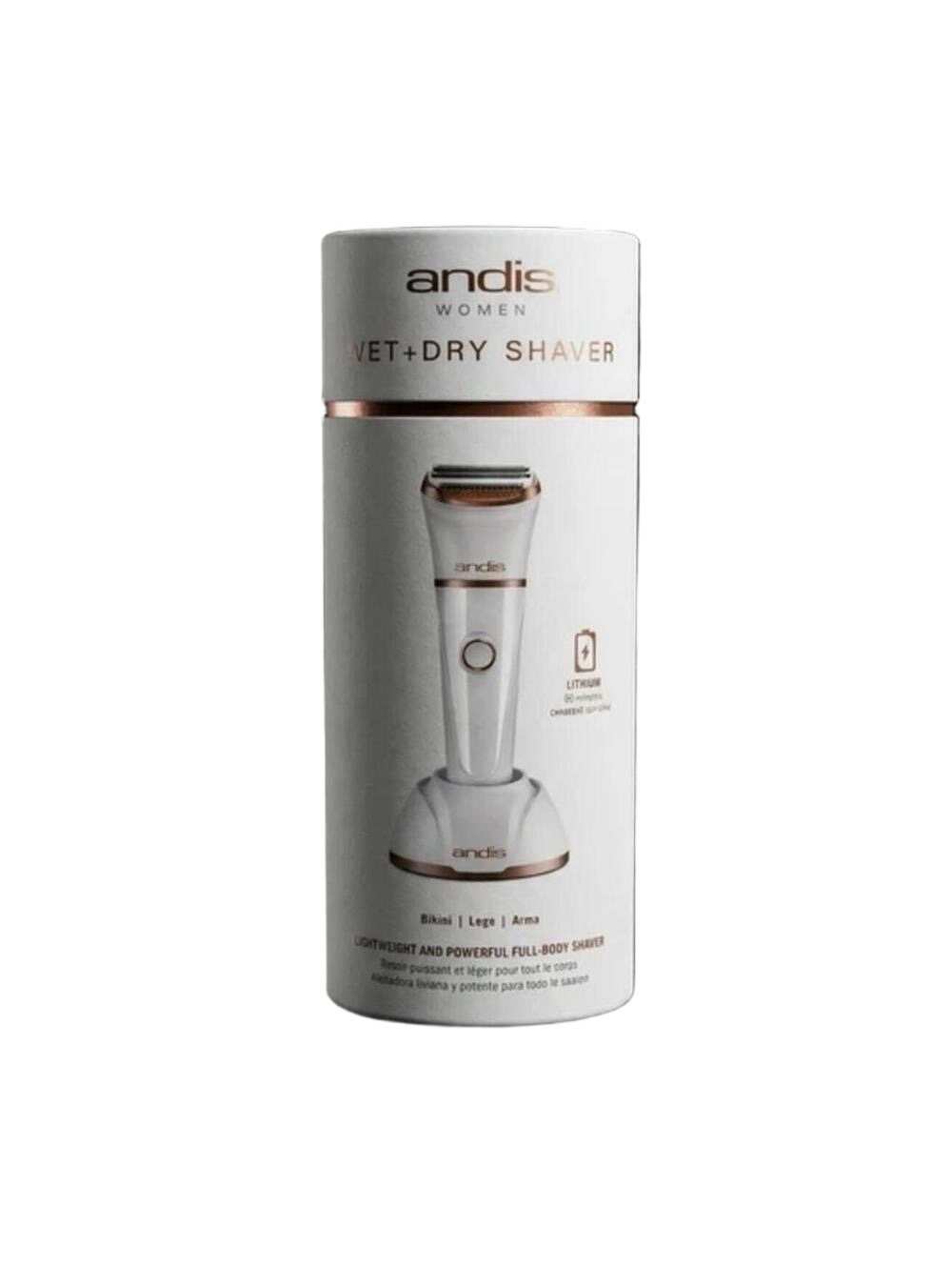 Andis Wet & Dry Women Rechargeable Cordless Wet & Dry Shaver - 6 Piece Kit